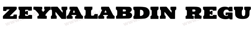 Zeynalabdin Regular字体转换